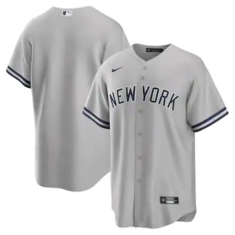 mens nike gray new york yankees road replica team jersey_pi